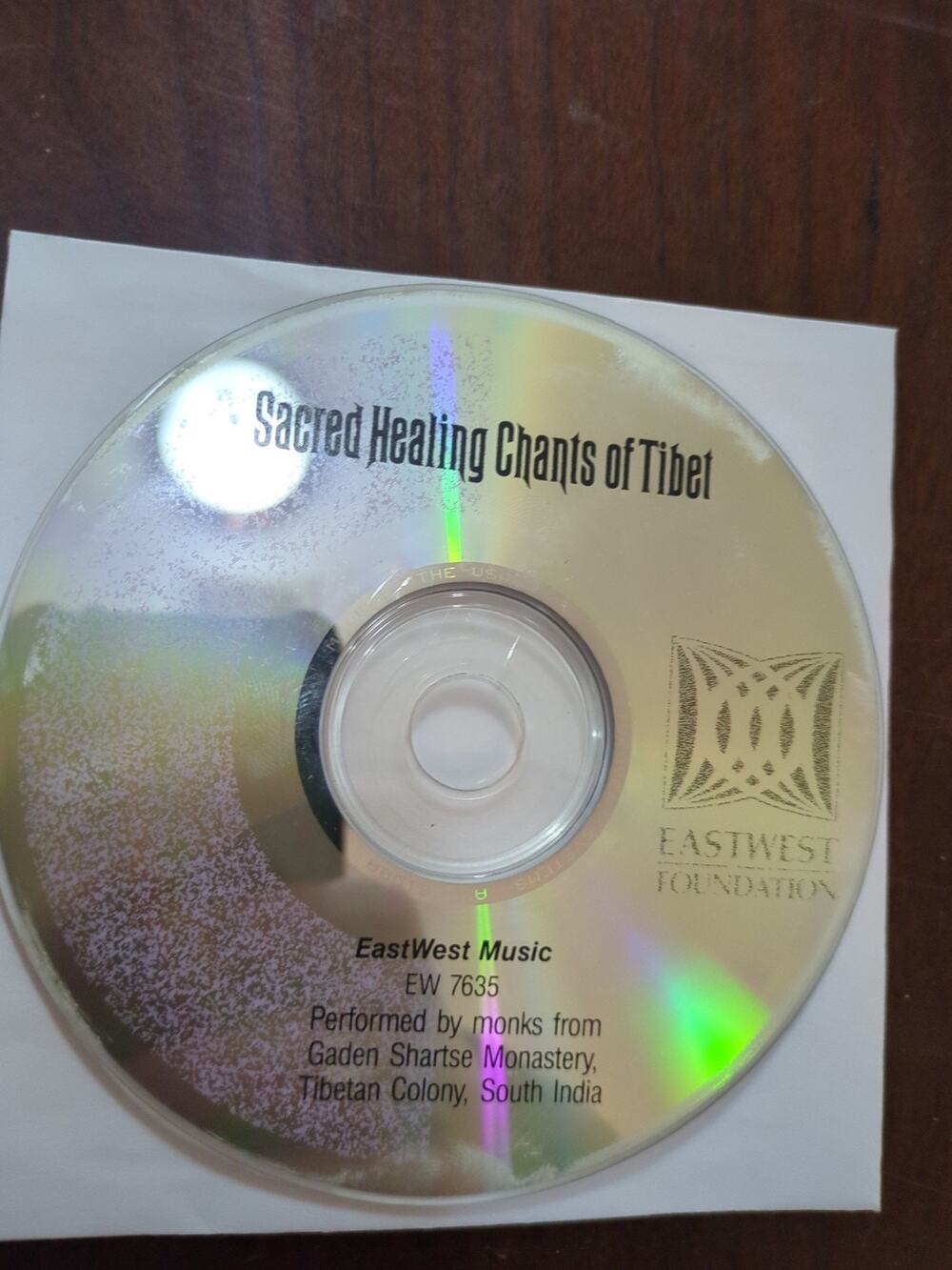 Sacred Healing Chants of Tibet CD 1989 EastWest Monks World Music disc only